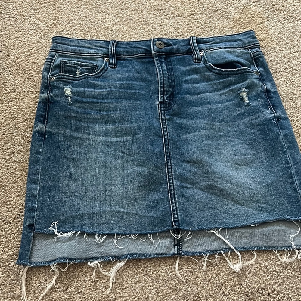True craft mini jean skirt!